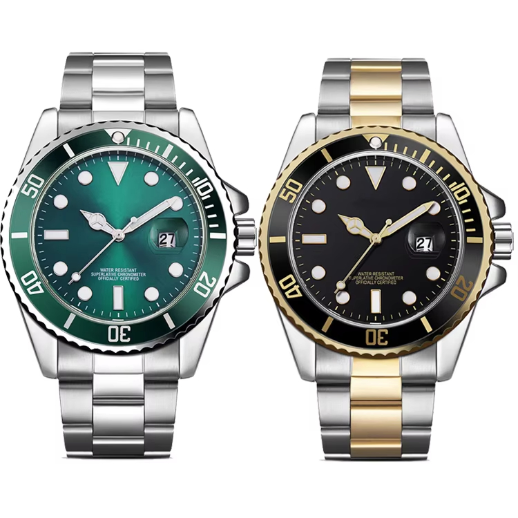 Stainless Steel 904L Watches Gold and Silver Sports Quartz Men's Watches Factory Wholesale Fashion Men's Watches