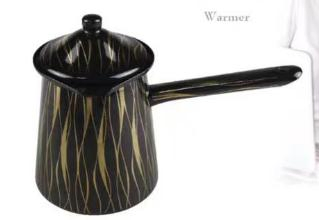 Manufacture Enamel Tableware Household Enamel Coffee Warmer Coffee Pot Teapot Milk Pot Warmer Mug with Enamel Handle