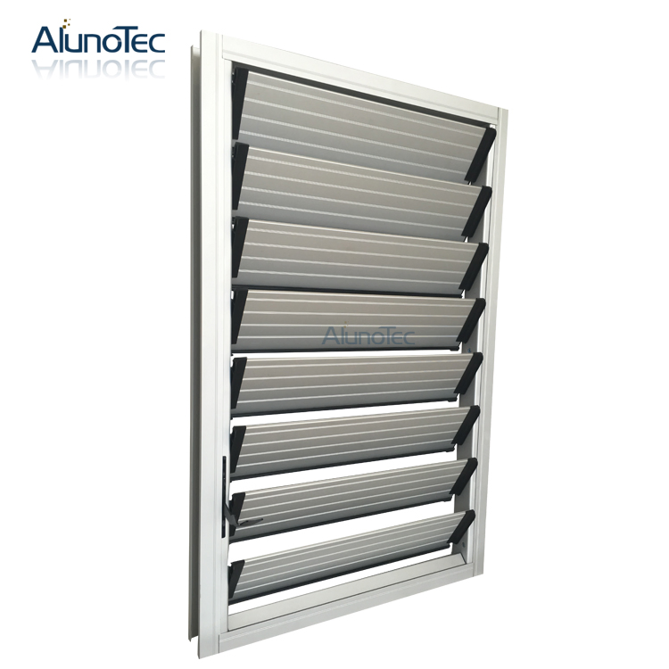 High Waterproof Aluminum Single Glass Louver Window Jalousie Louvre Windows
