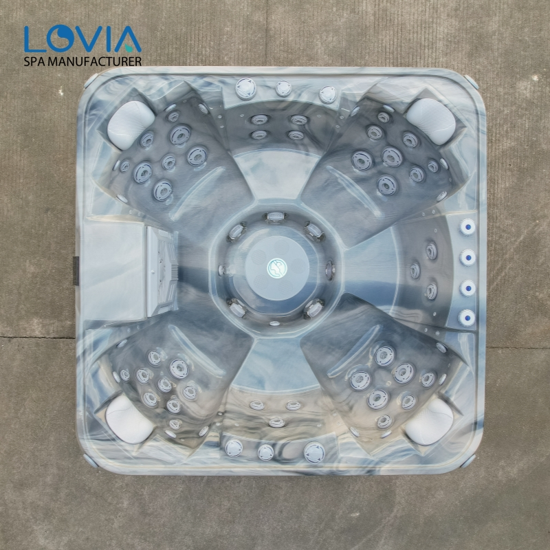 Горячая ванна SPA на 7 человек с гидромассажем и LED-подсветкой