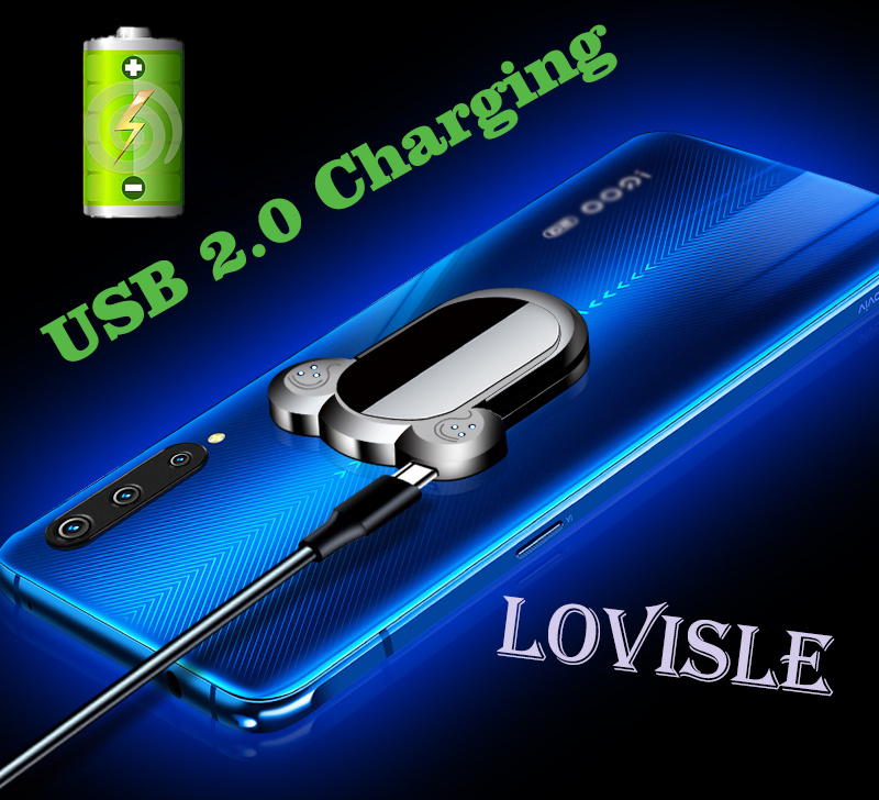 Lovisle Tech Electric USB Mobile Phone Lighter Kickstand Finger Ring Grip