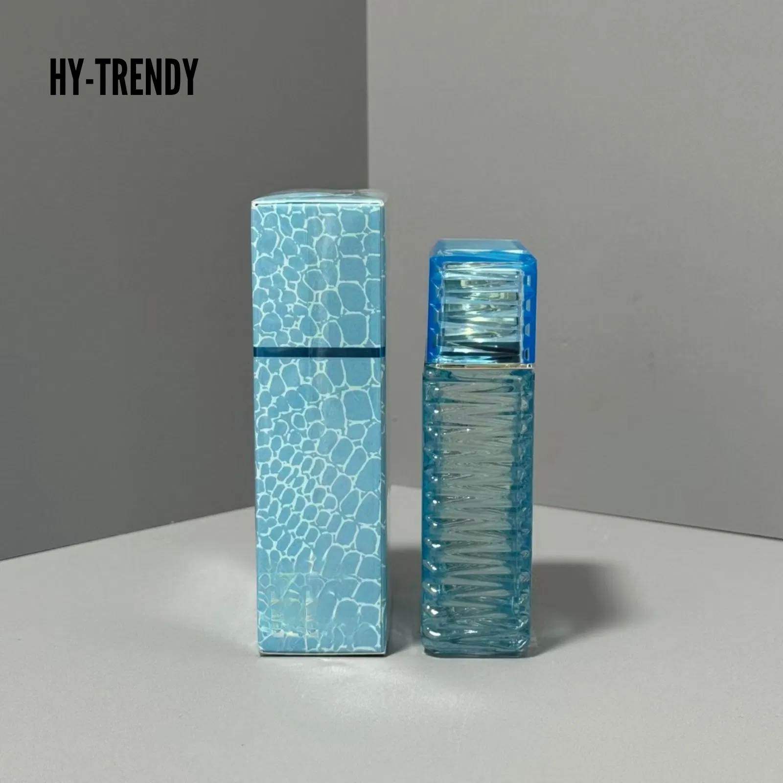 Premium Customized Blue Bottle Wooden Fragrance Men's Perfume Spray