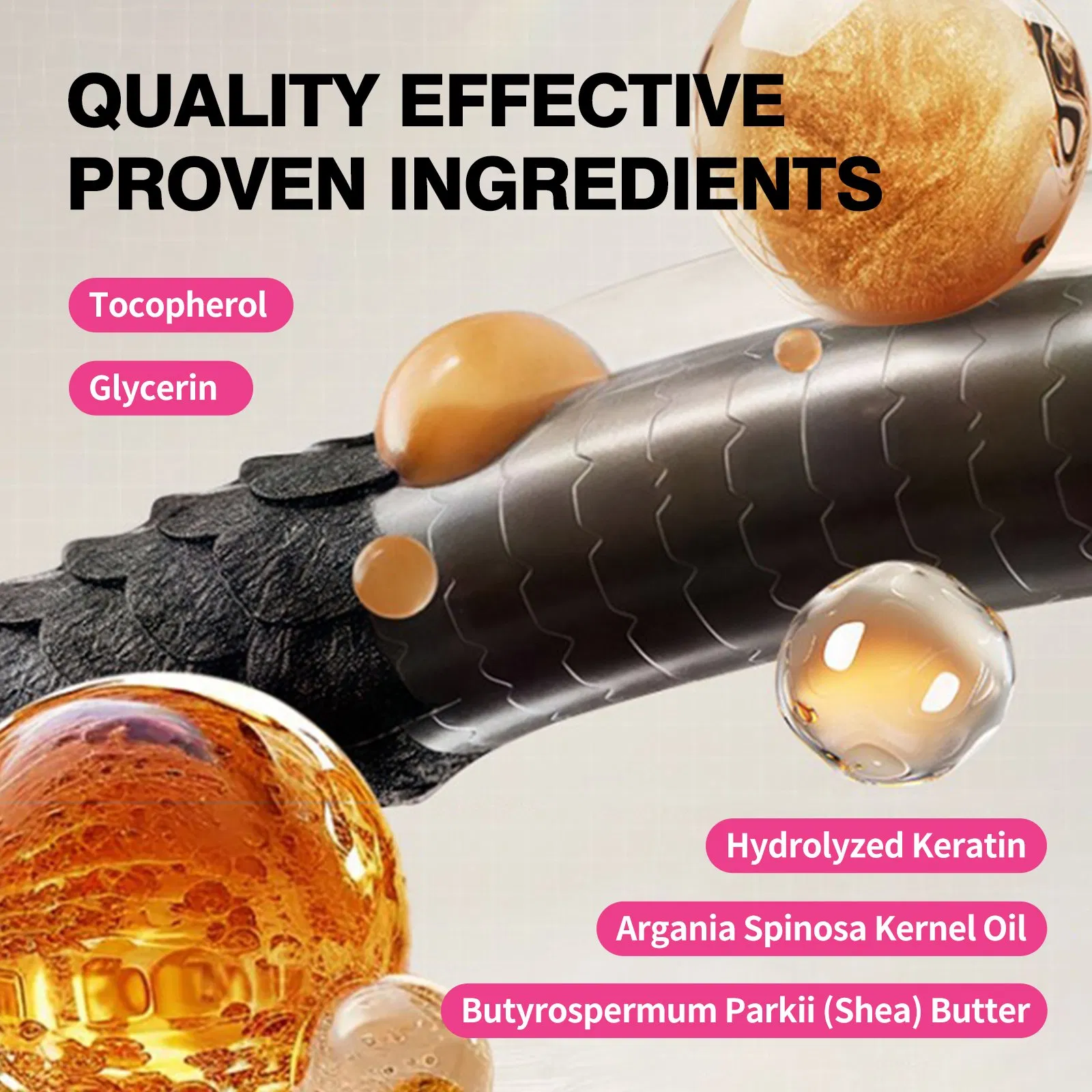 Natural Keratin Argan Oil Herbal Smoothing and Repairing Hair Mask