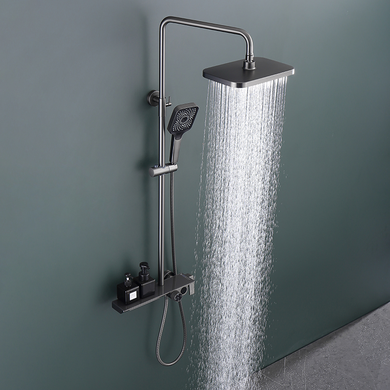 Matte Black Wall Mounted Bathtub Faucet for Villa and Hotel Bathroom