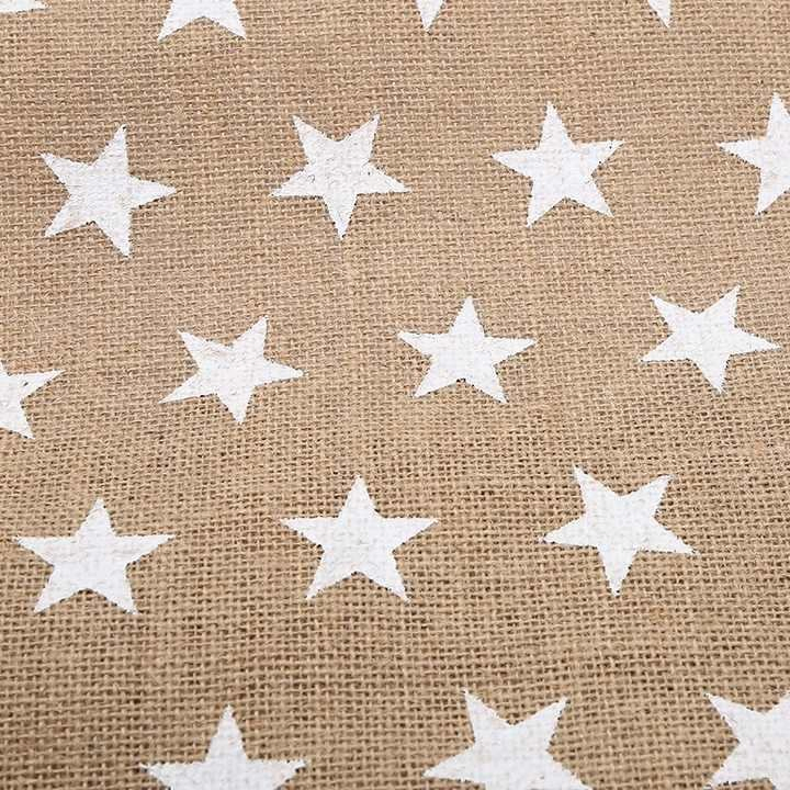 Wholesale Reusable Natural Hessian Burlap Table Runner 12"73"Christmas Printed Jute Table Runner