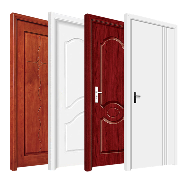 Cheap PVC Interior Wooden Interior Melamine MDF Door