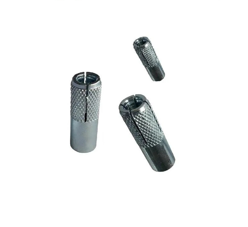 China Factory Price Degree 4.8 White Zinc Yellow Zinc Plated Brass Copper Expansion Bolts Carbon Steel Concrete Anchor Knurled Drop in Anchor