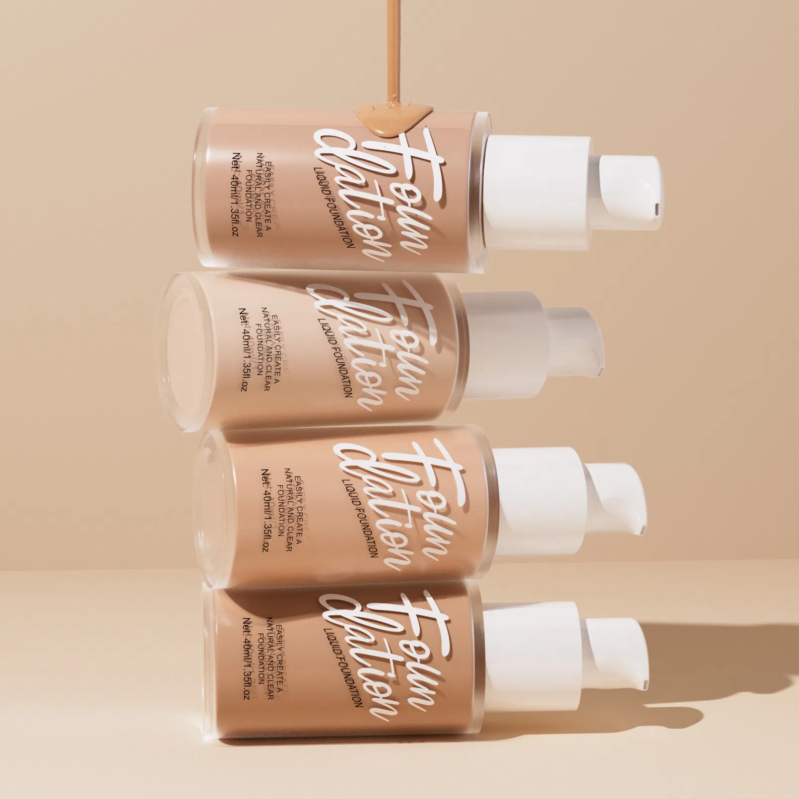New Natural High Quality Foundation Liquid with Skin Loving Ingredients Full Cover Multi Color Foundation Makeup