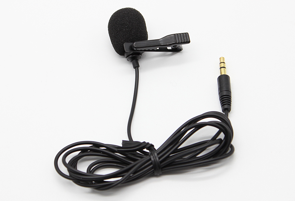 Gold Plated 3.5mm Metal Microphone Mini Hands Free Clip-on Lavalier Lapel Mic Microphone PC Notebook Laptop