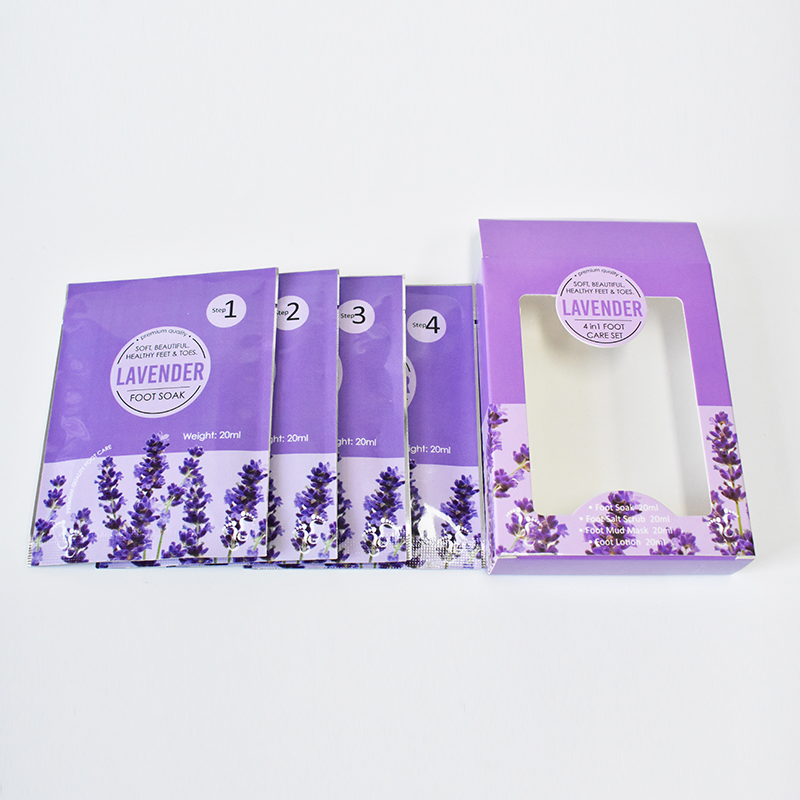 4 in 1 Peeling off Foot Soak Pedicure Salt Lavender Moisturizing Exfoliating Feet Scrub