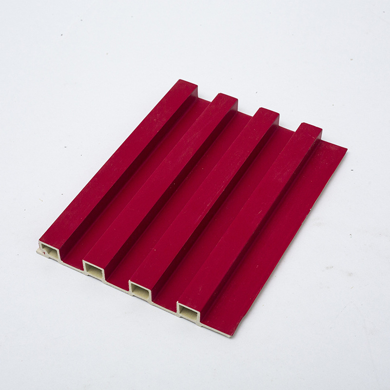 Wooden Grain Hollow Interior Decoration Wall Panels Cladding PVC 3D Fluted Wall Panels Wood Plastic WPC Wall Panels