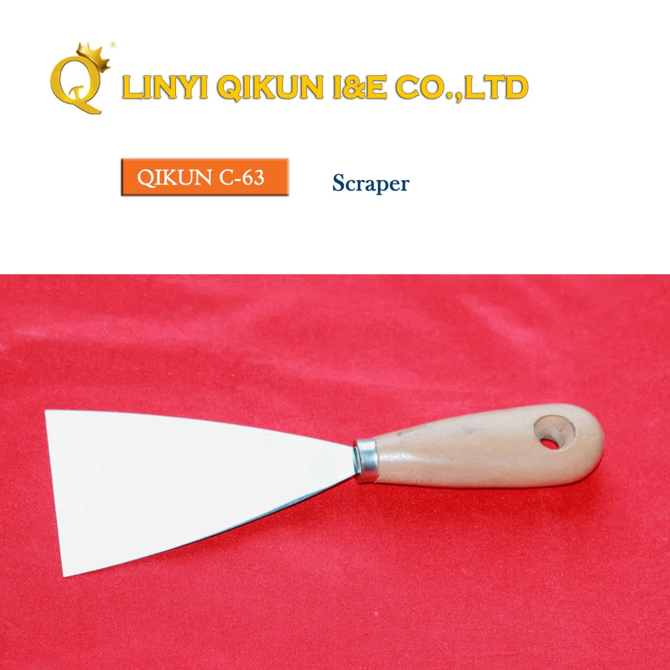 C-62 Construction Decoration Paint Hardware Hand Tool Putty Knife Red PP Plastic Scraper