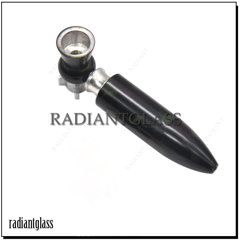 Camouflage Cannonball Model Fashion Printed Smoking Pipe Portable Metal Holder Cigarette Hookah Accessories