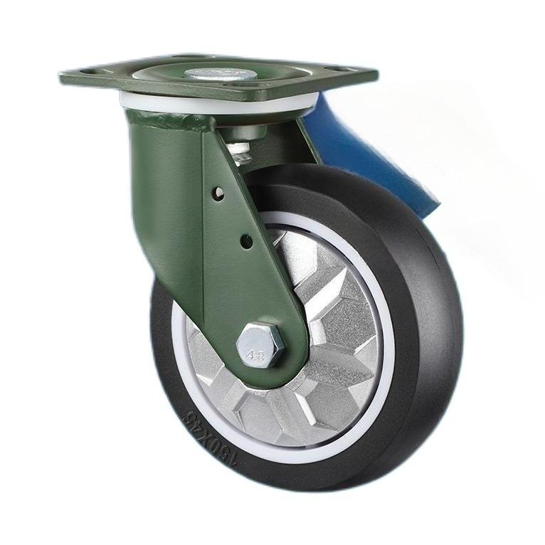 T058 Lock Design Furniture Caster Wheel Nylon PVC PP TPR Wheels Castors Plate Roller Casters Wheels for Furniture