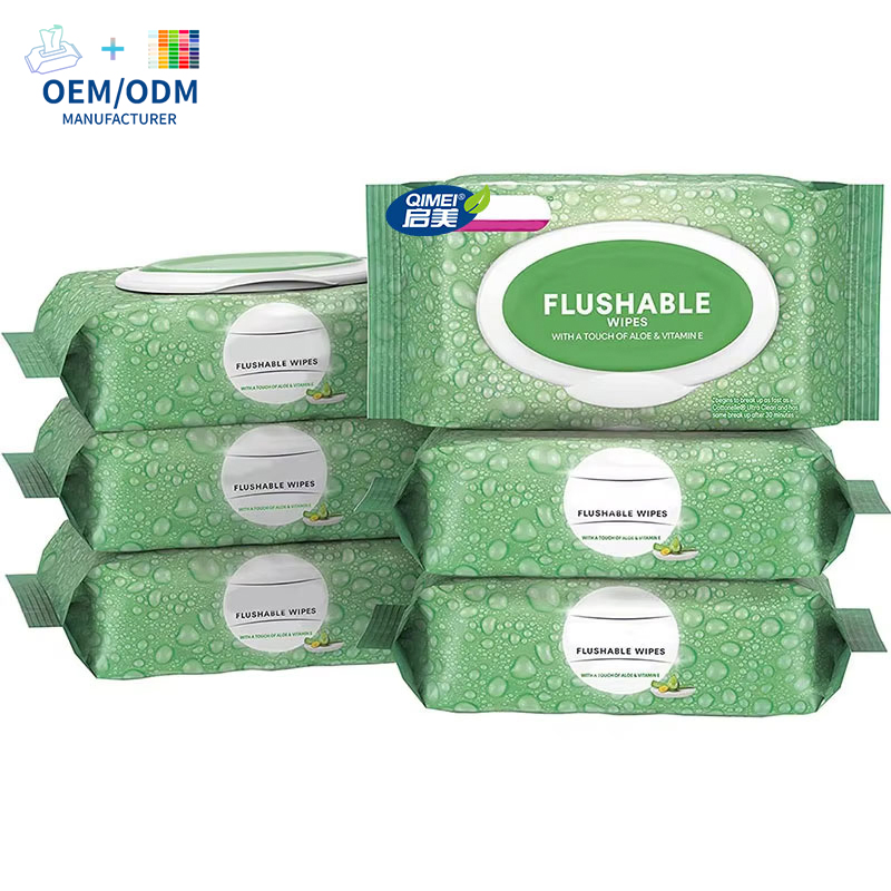 Wholesale Custom Natural Organic 100% Biodegradable Wipes Flushable Wet Wipes for Adults