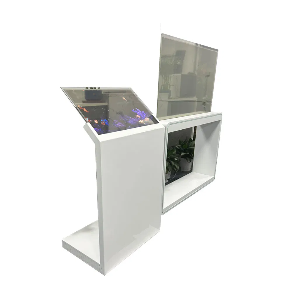 30 55 Inch Large Transparent OLED Screen Kiosk Touch Ultra Thin Desktop Small Base High Resolution Digital Signage OLED Display