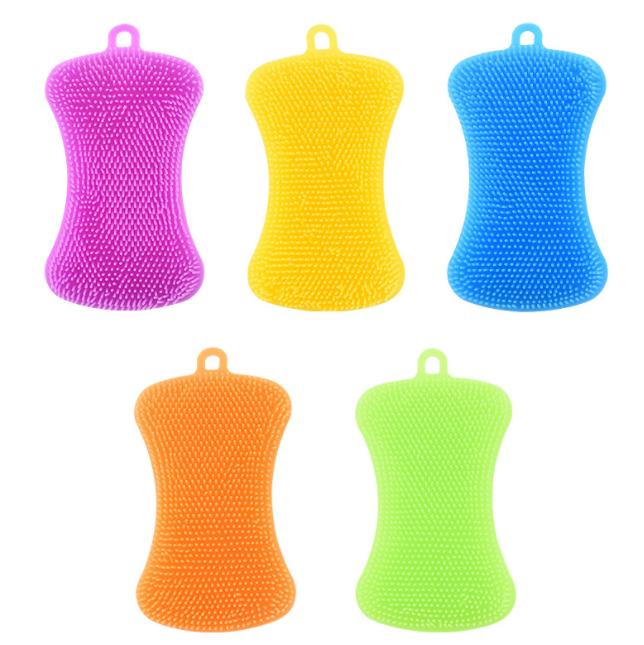 Multipurpose Kitchen Silicone Scrubber Vegetable Clean Dish Washing Brush