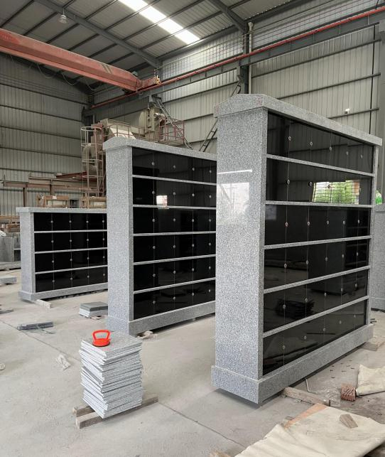 Family Columbarium Absolute Black China G603 Grey Granite Columbarium Niche for Cemetery