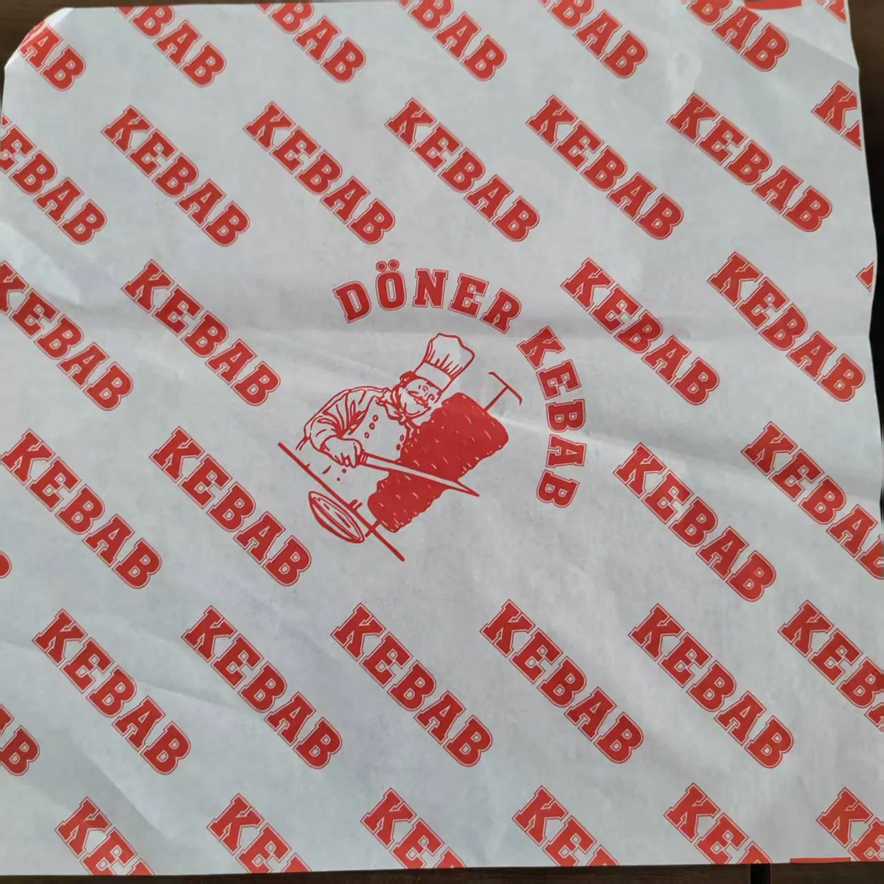 12'' Hamburger/Fried Chip Baking Waxed Placemat