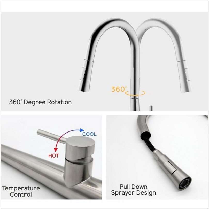 Watermark Approved Stainless Steel Commercial Kitchen Faucet Heavy Duty Ceramic Cartridge