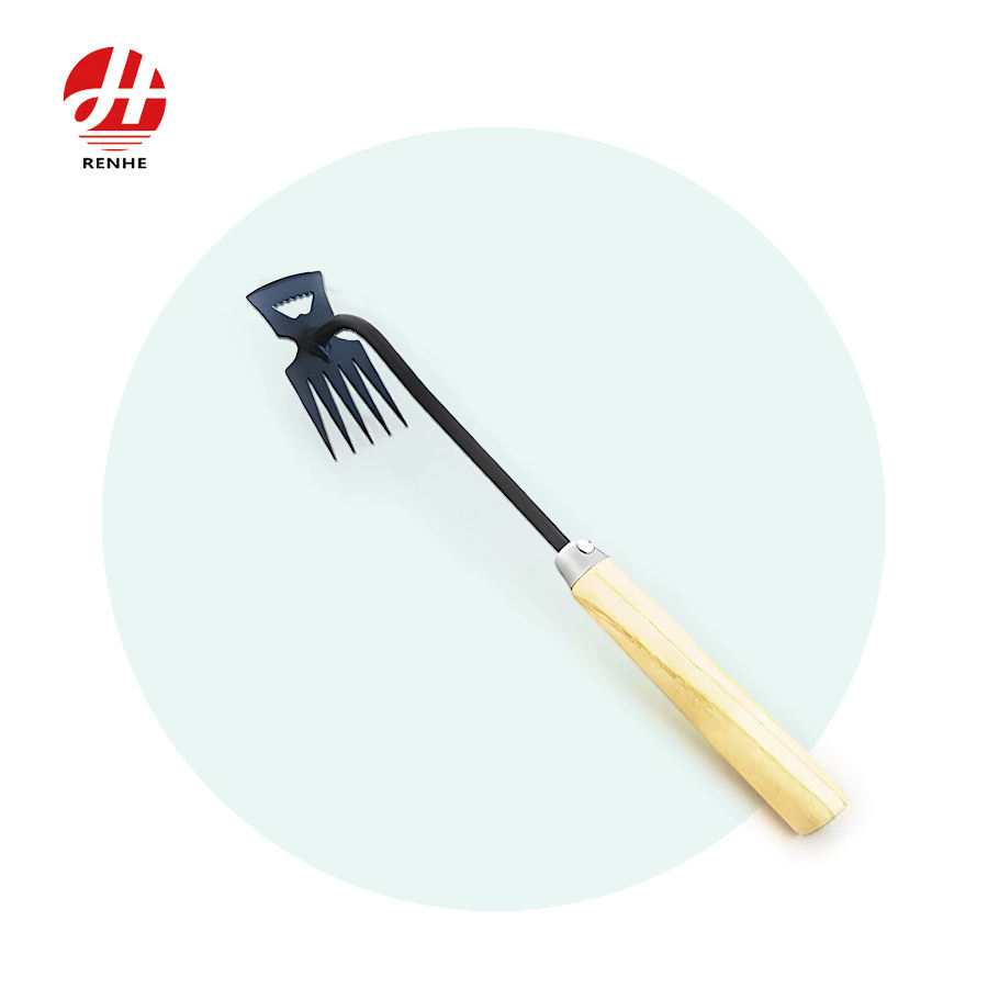Hot Sale Customizable Farming Weeding Small Garden Steel Hoe with Wood Handle