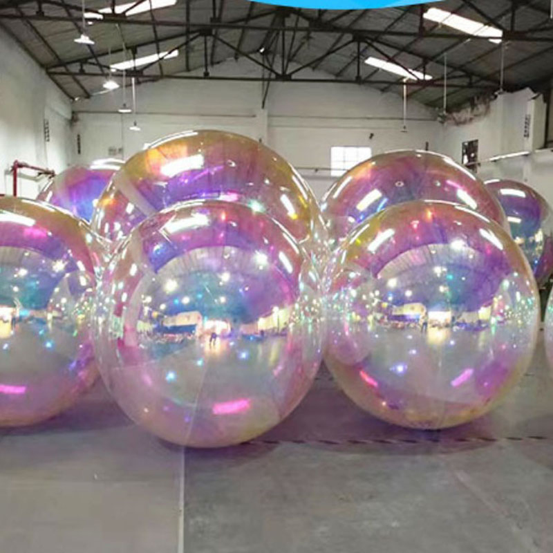 Guangzhou Wholesale Hanging Inflatable Mirror Ball Mirror Balloon Giant Mirror Sphere for Decoration Sealed Gold/Silver Ball
