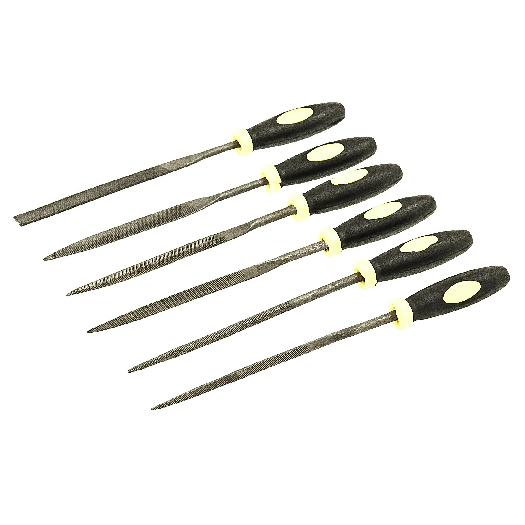 Needle File Set in Pouch with Colorful Square Plastic Handles