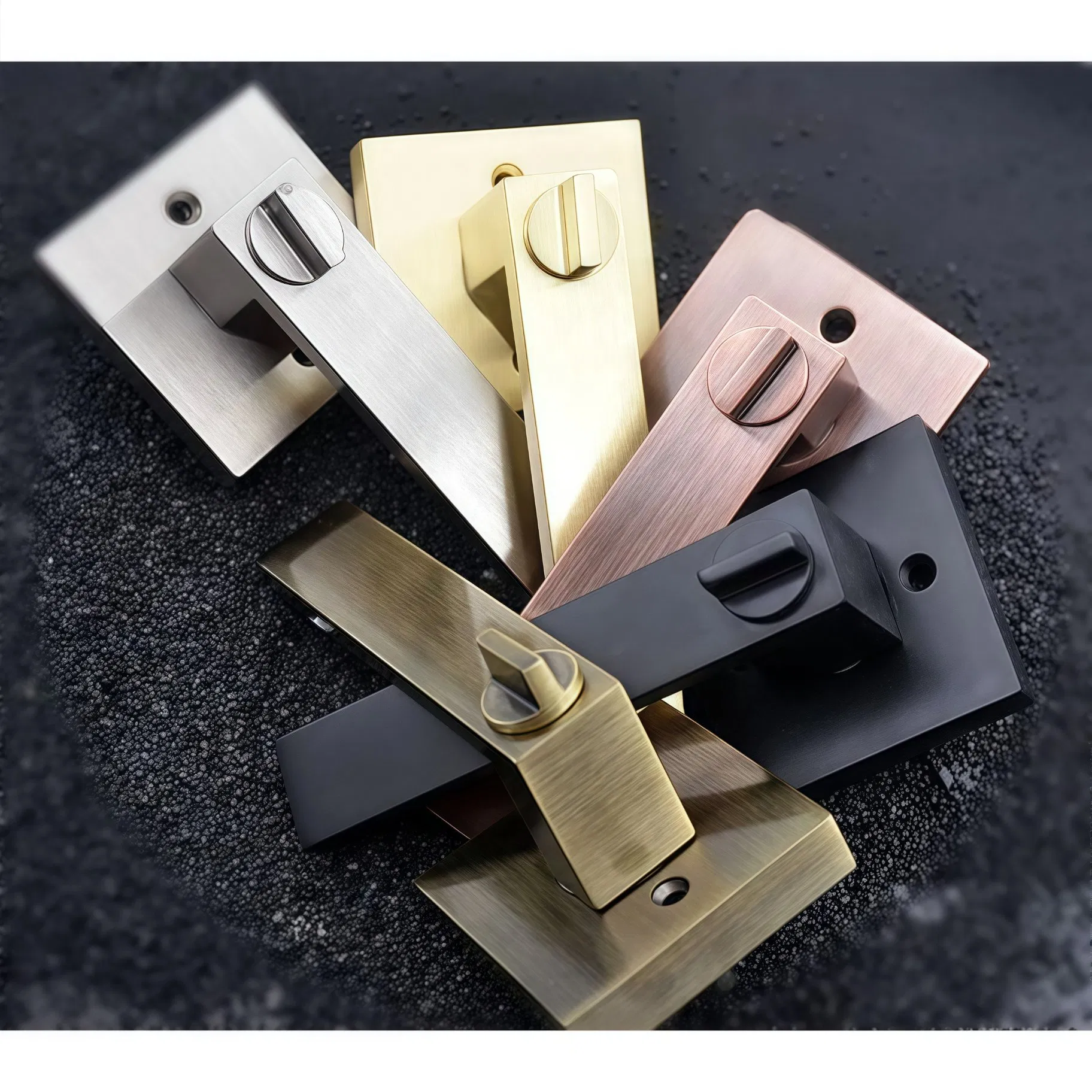Matt Black Keyed Entry Combo Deadbolt Lever Door Handle Durable Privacy Door Lock Entrance