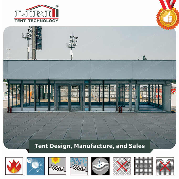 Horizontal Aluminium Tent with Glass Walling for outdoor Event