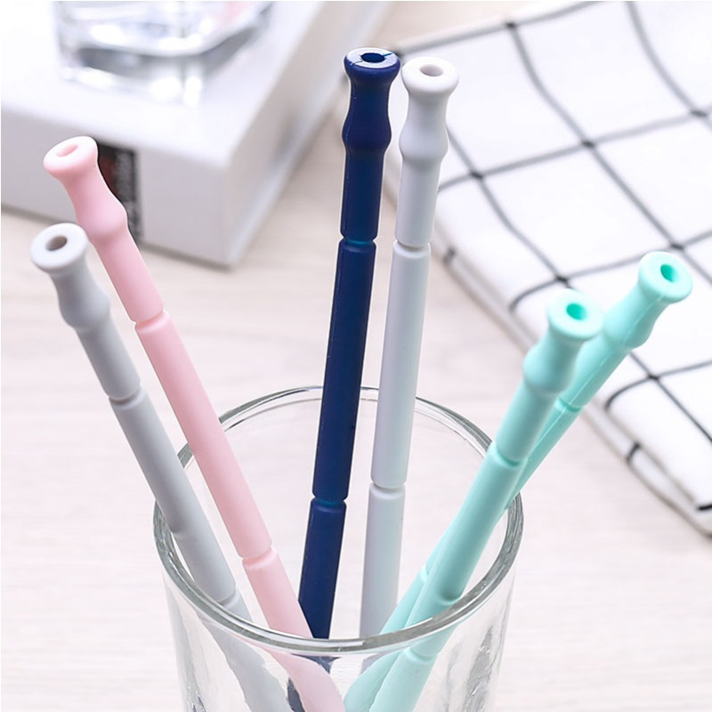 Capsule Straw Box Food Grade Silicone Straw Set