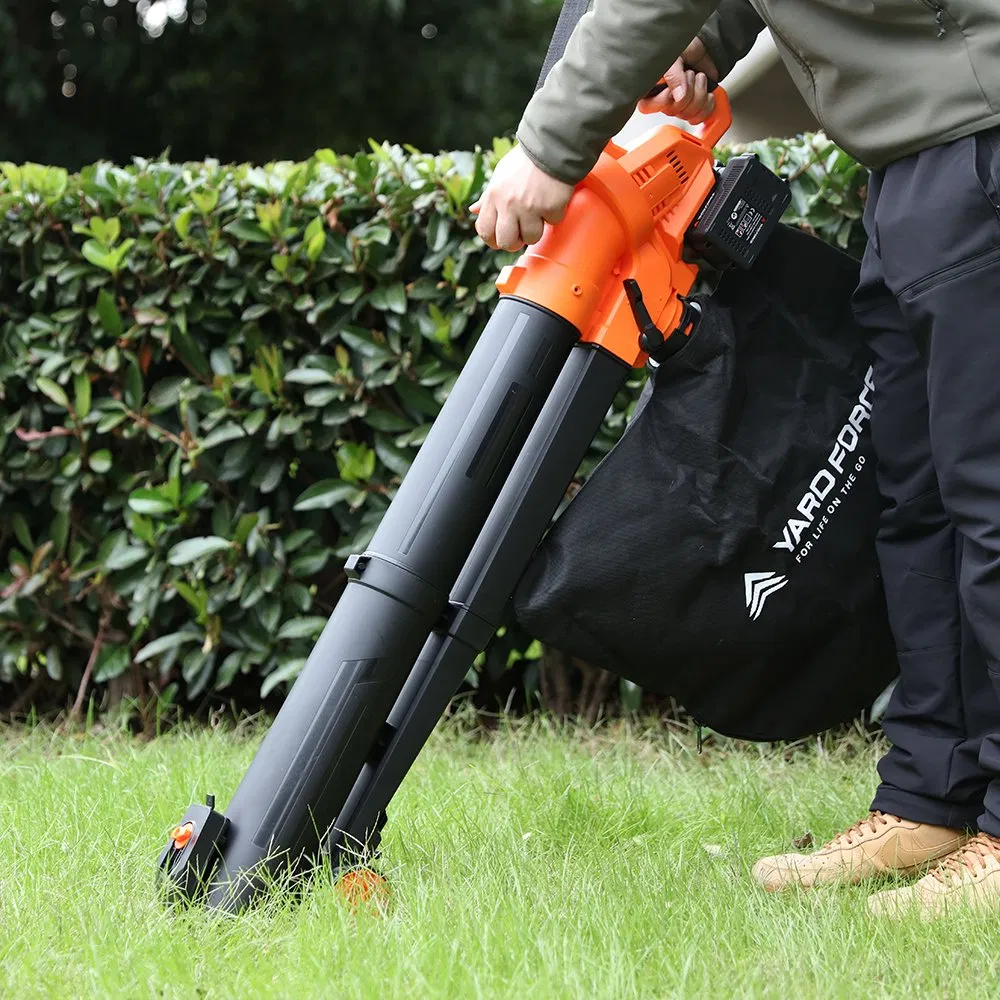 Yard Force 20V Cordless Air Leaf Blower Motor Vacuum with High Speed Mulching