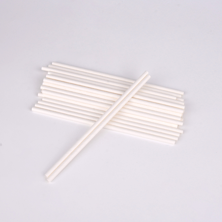 Party Disposable Compostable Paper Straw with Plain White Color
