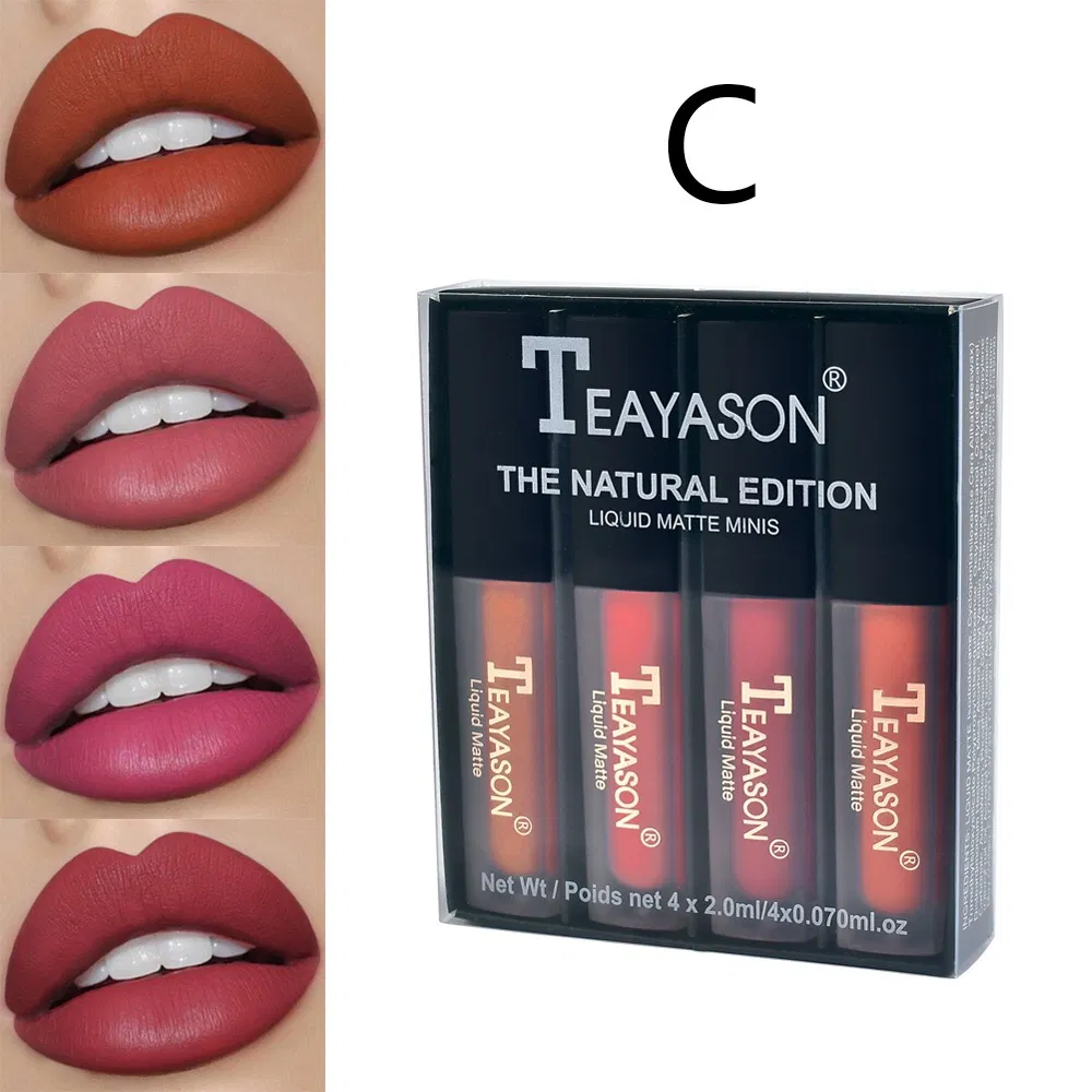 Tys 4-Piece Lipstick Set Non-Stick Matte Lipgloss Makeup Set