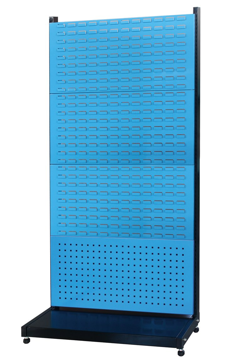 Medium Duty Garage Single Side Shelf with 4 Panel in Blue Color
