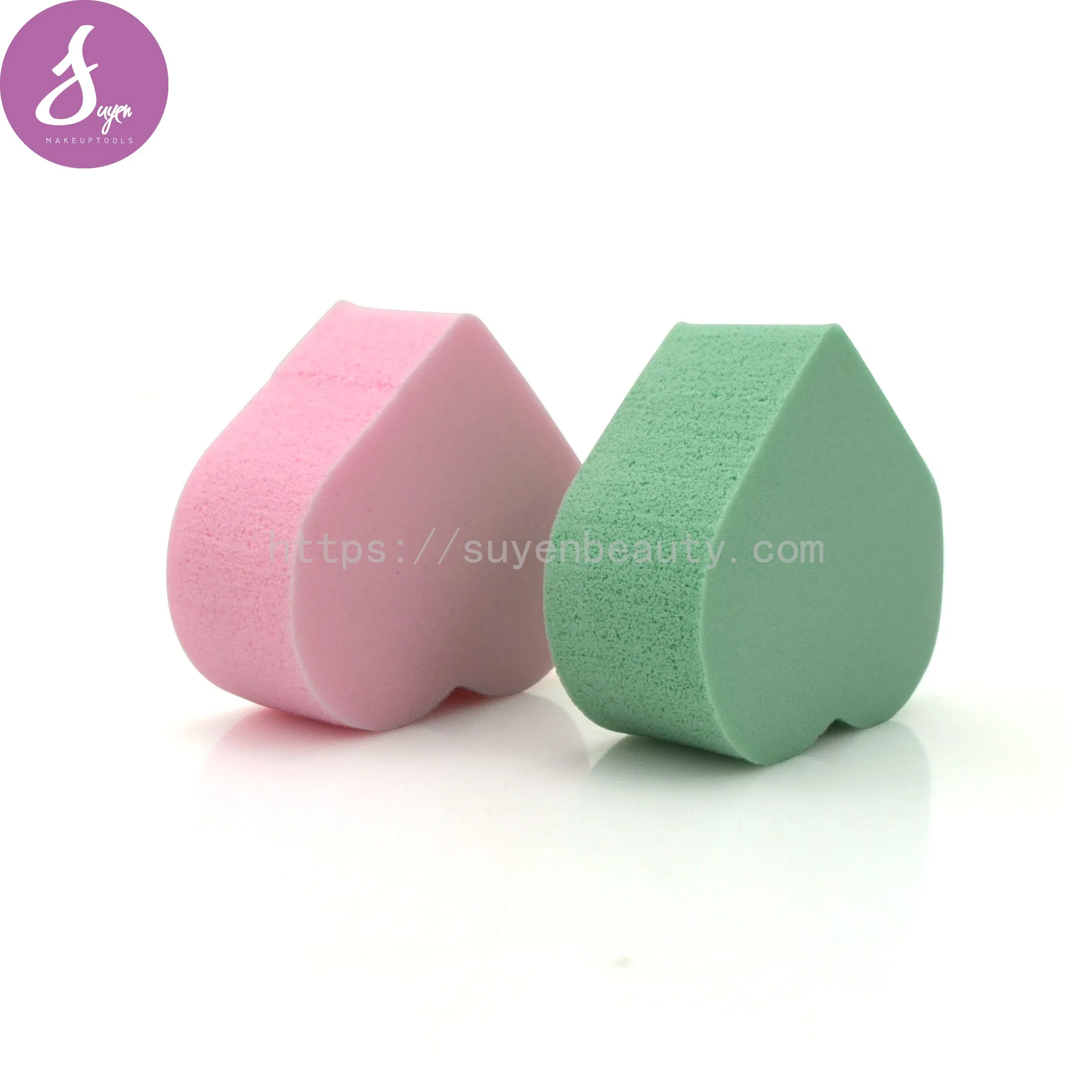 Heart Shape Non-Latex Sponge Powder Puff for Foundation Makeup