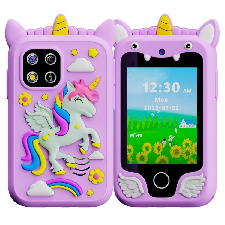 Kids Toy Phone Christmas Birthday Gifts 2.8" Learning Phone with Dual Camera