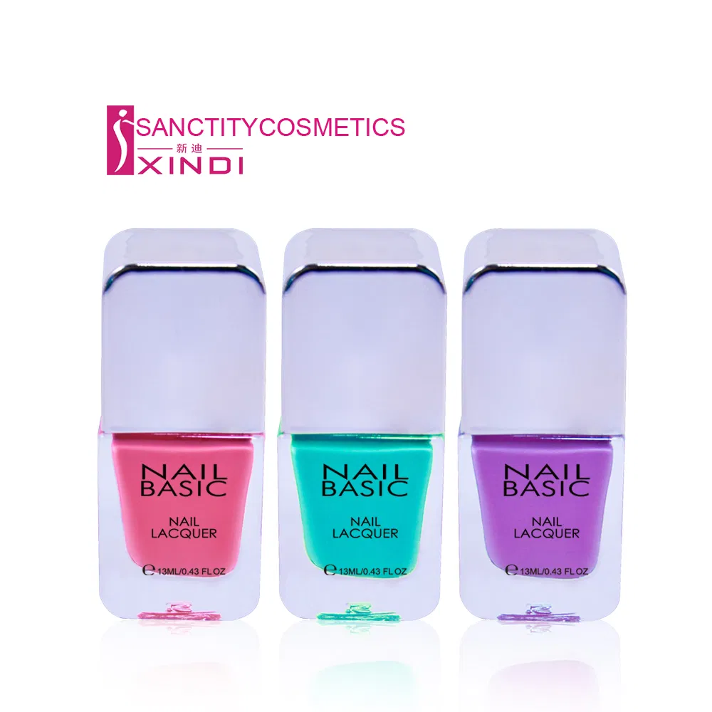 Non Toxic Nail Polish with High Shiny Silver Cap