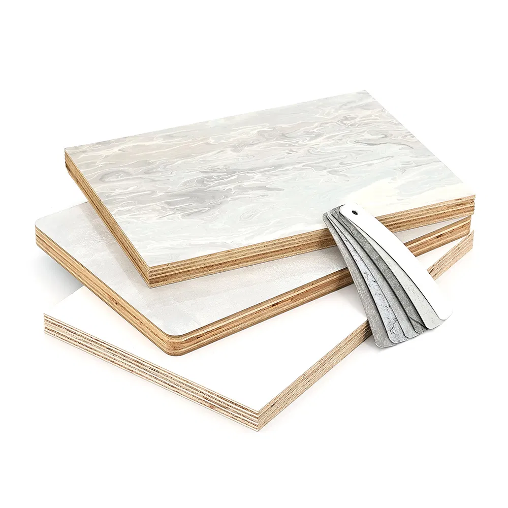 18mm / 15mm High Glossy UV Red Oak Veneer Melamine Laminated Faced MDF Board for Furntiure