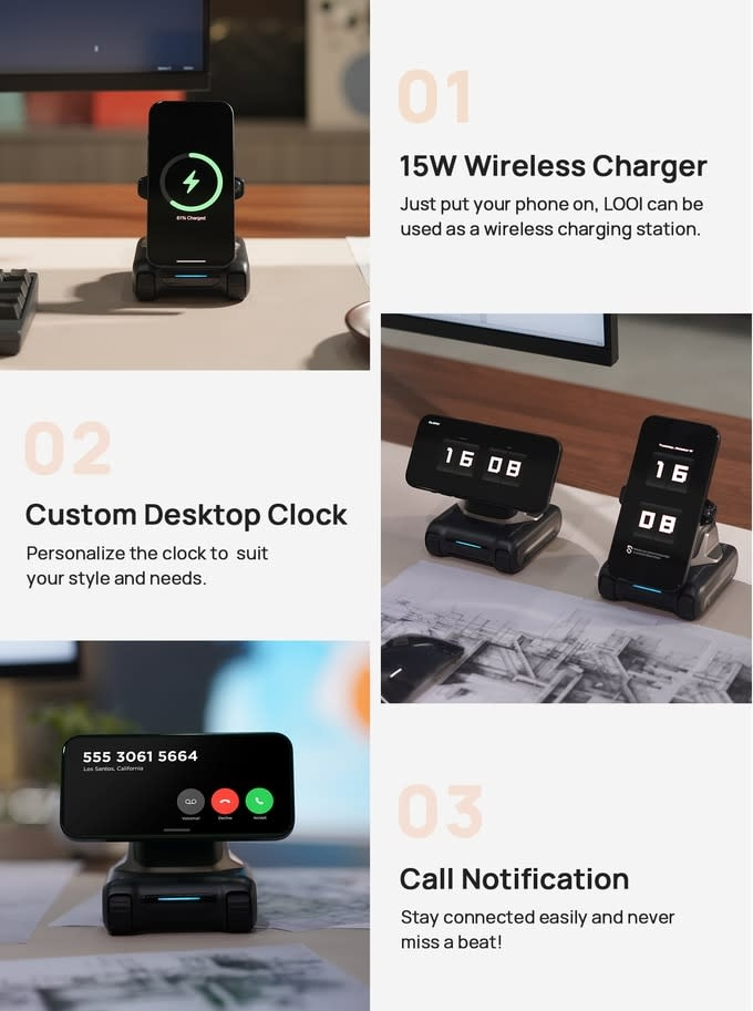 Wholesale Looi Robot Ai Intelligent Robot for Phone Accompany Desktop Toy