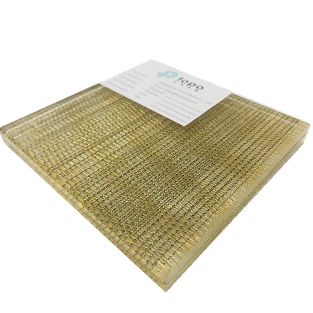 High Quality 5mm + 5mm Fireproof Resistant Wired Glass for Home Decor (PLW-TP)