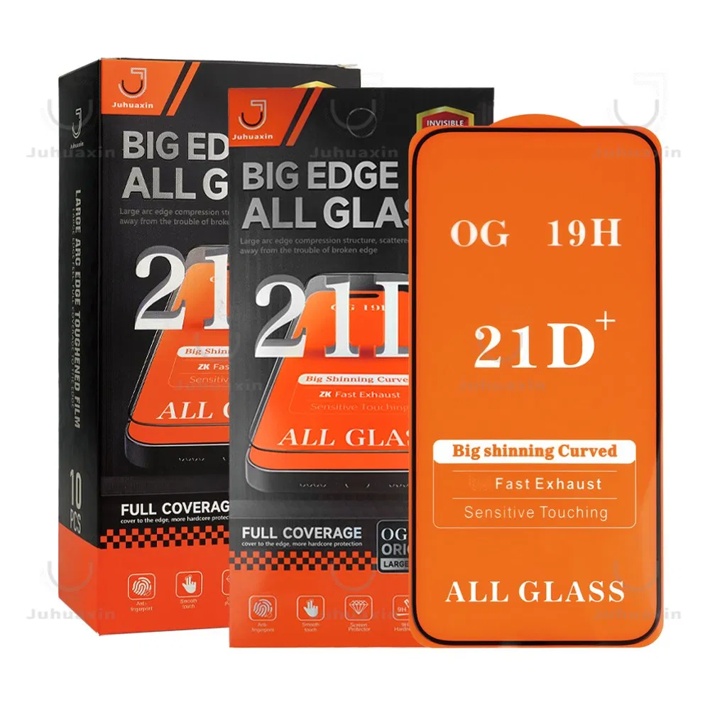 Hot Selling 9d 21d Mica De Templado Factory Wholesale Cell Phone Protector De Pantalla 9d Tempered Glass Screen Protector