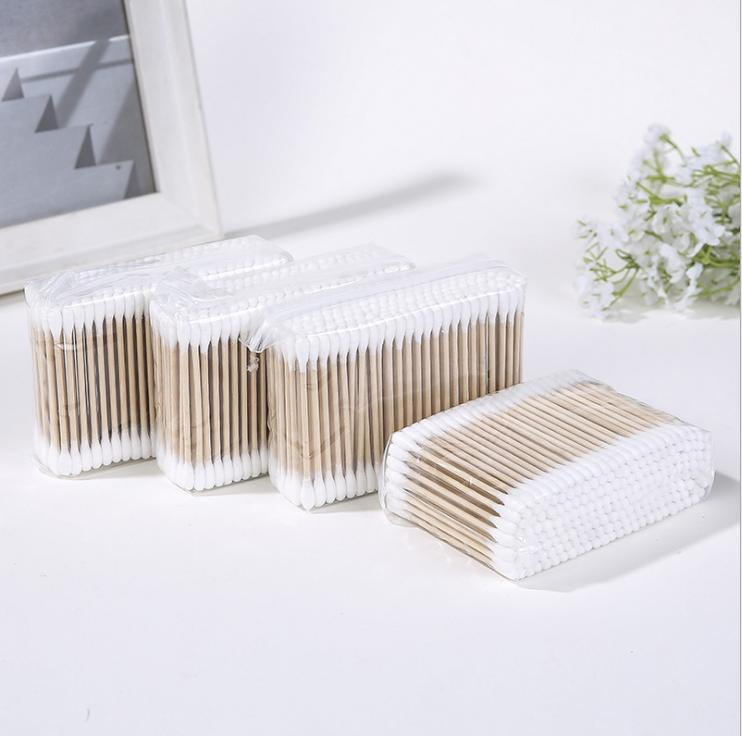 Bamboo Paper Plastic Wood Stick Cotton Swab Double Head Disposable Sanitary Cotton Buds