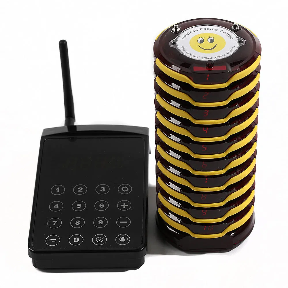 Wireless Calling System Restaurant Pager System 20 Buzzers Waterproof Breakproof