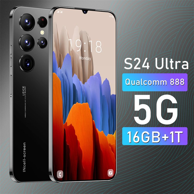 Latest S24ultra 16+1tb 200MP+50MP+12MP Triple Cam 5000mAh 5g Unlocked Mobilephone