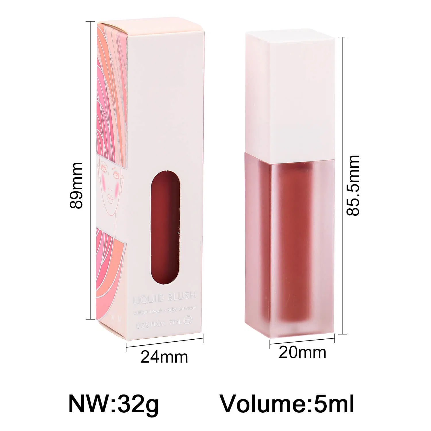 Accept Customized Logo Makeup Base Cream Velvet Liquid Blusher