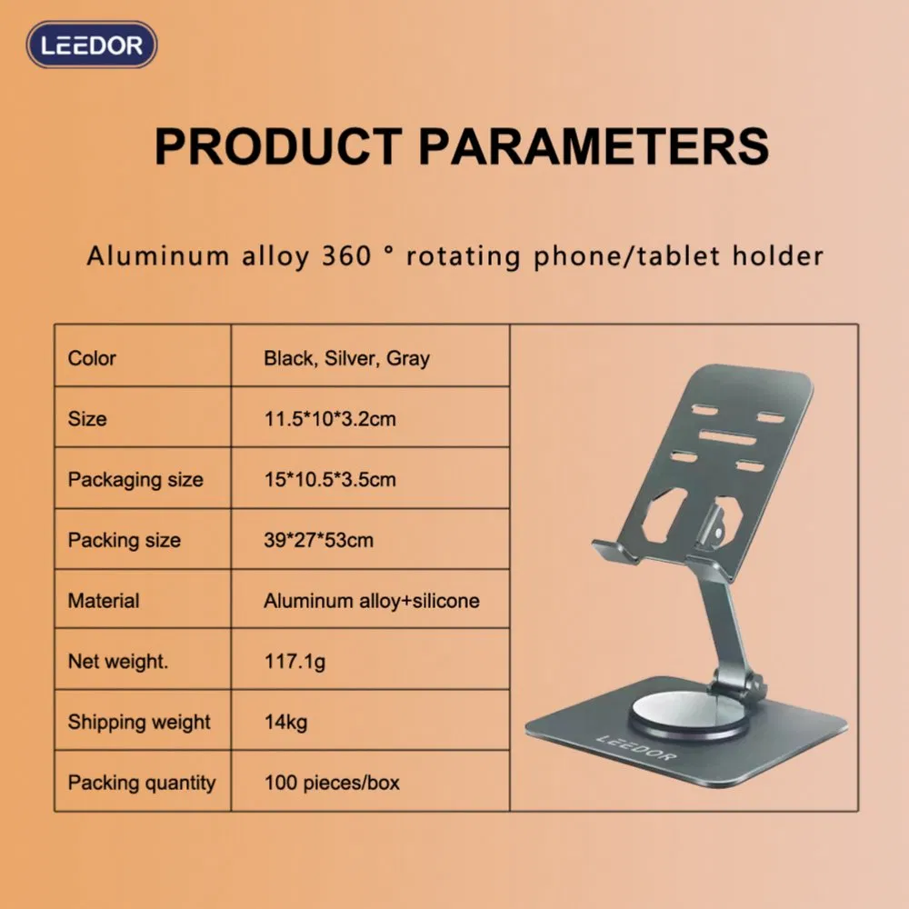 Металлический держатель для телефона с 360° вращением