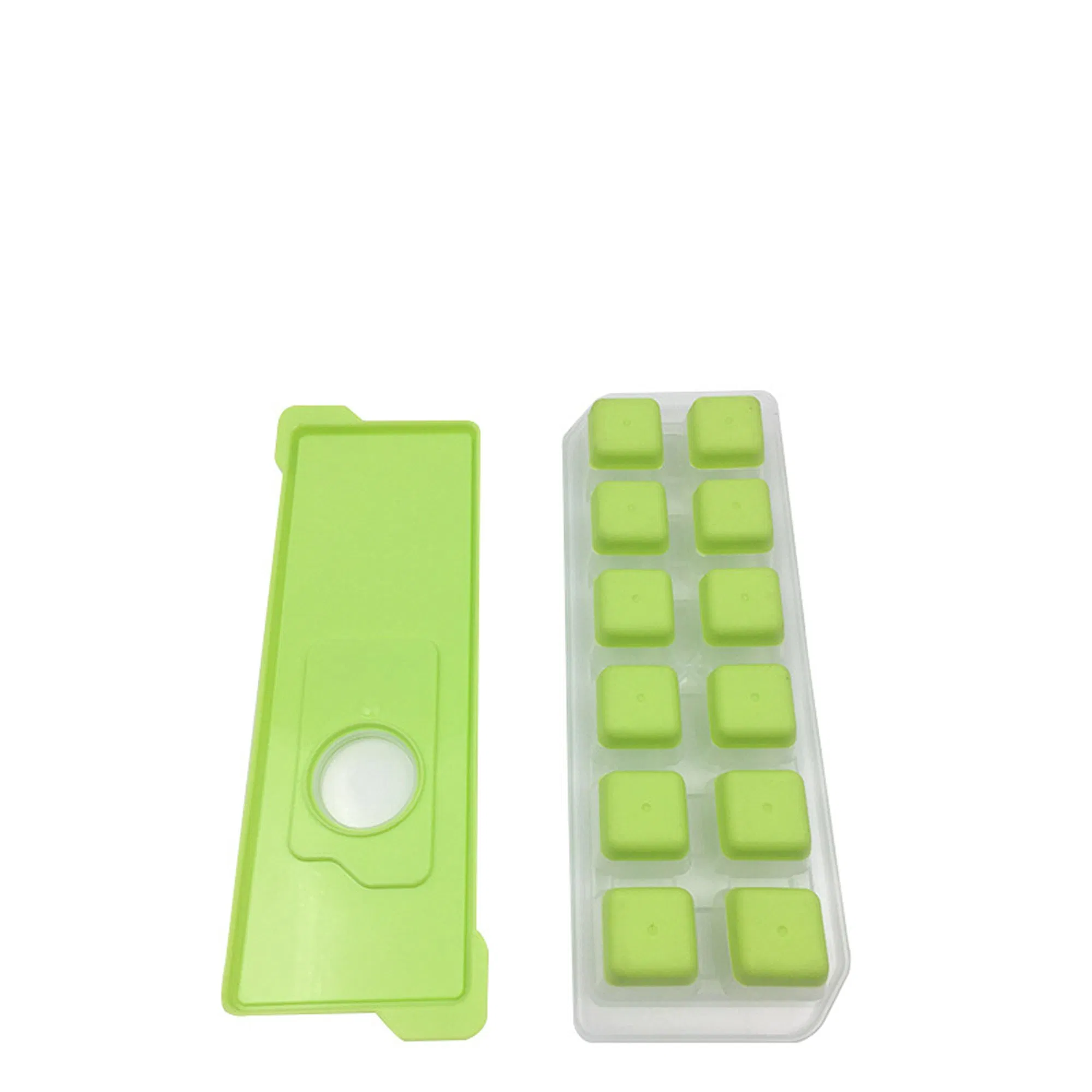 Spill-Resistant Removable Lid BPA Free Plastic Easy Release and Flexible 12-Ice Trays