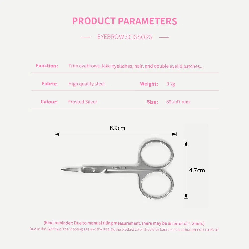 Tailor Eyelash Nail Scissors Private Label Stainless Steel Eyebrow Nose Hair Medical Scissors