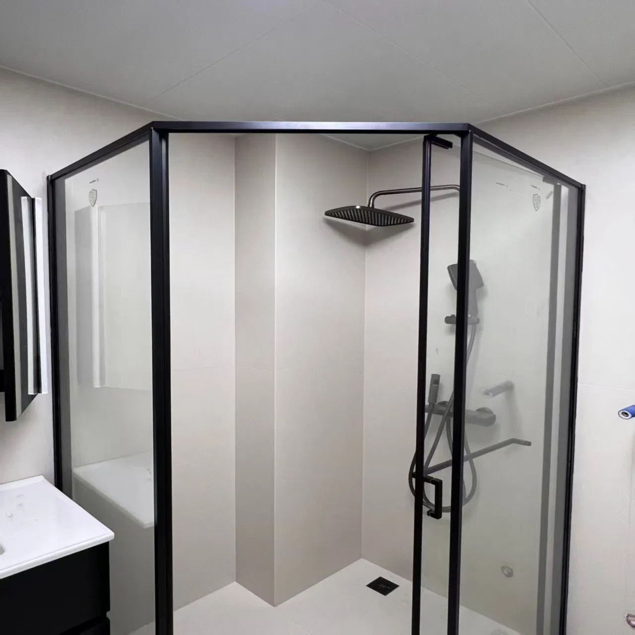 17. China Manufacturers Aluminum Sliding Double Glazed Bathroom Glass Shower Door Partition Walls Door Solid for Shower Room