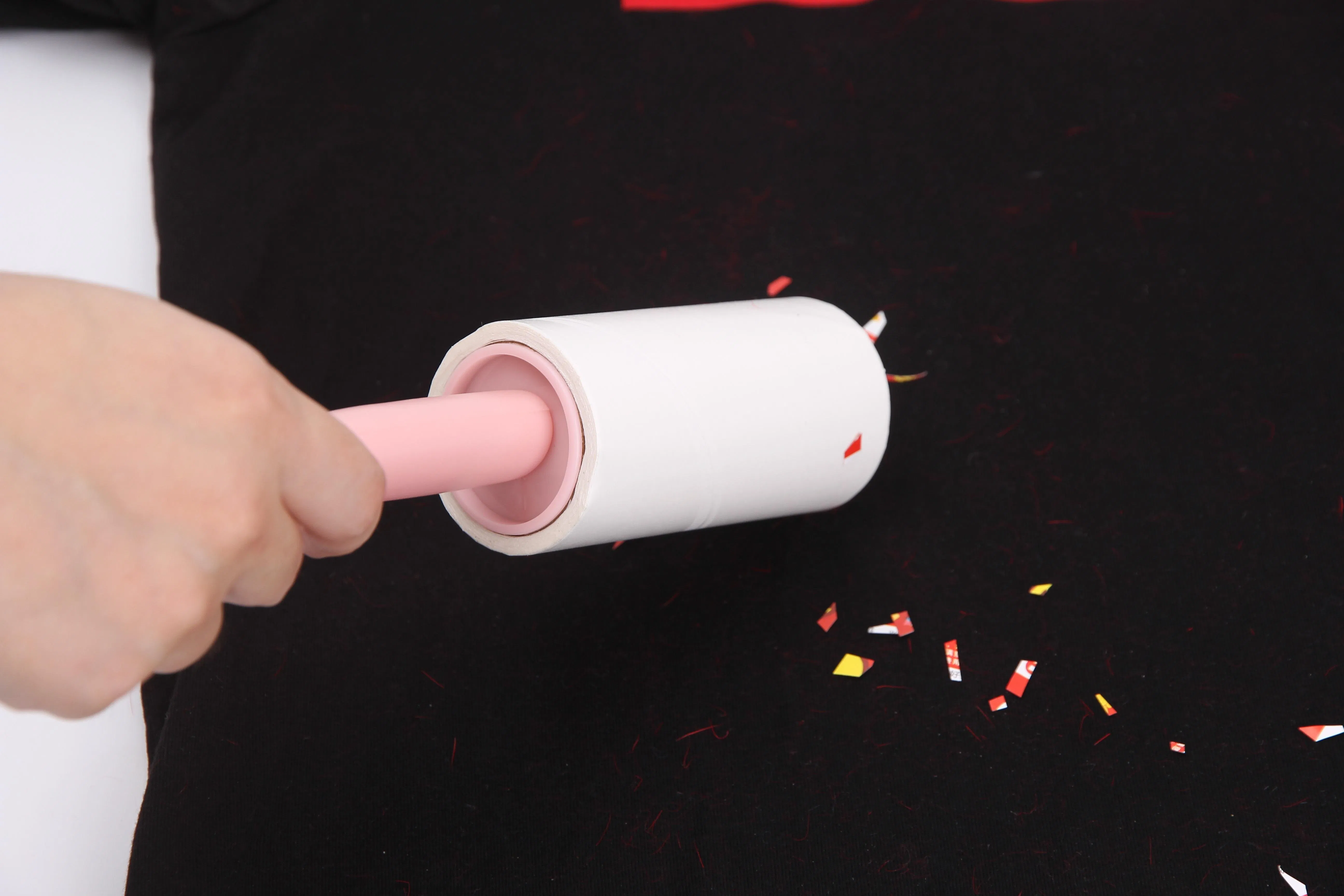 Custom Logo 30 60 90 100 Sheets Diagonal Cutting Tear Paper Adhesive Sticky Clothes Furniture Cleaning Pet Cat Hair Lint Remover Roller